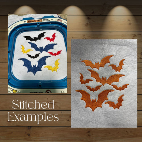 Bats Embroidery File