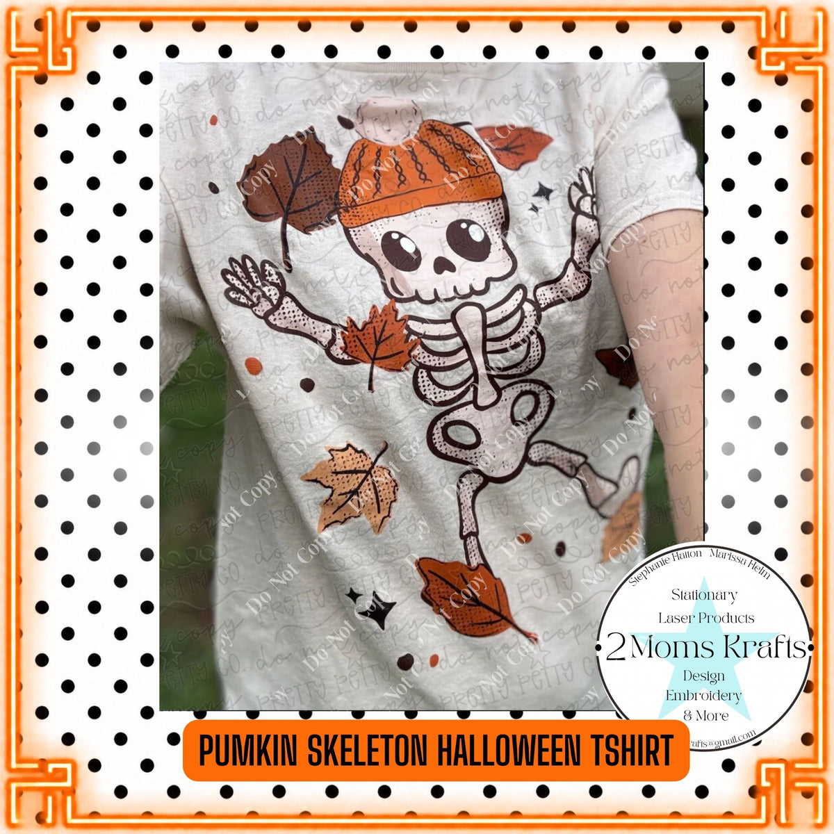Skeleton Pumpkin Fall Halloween TSHIRT