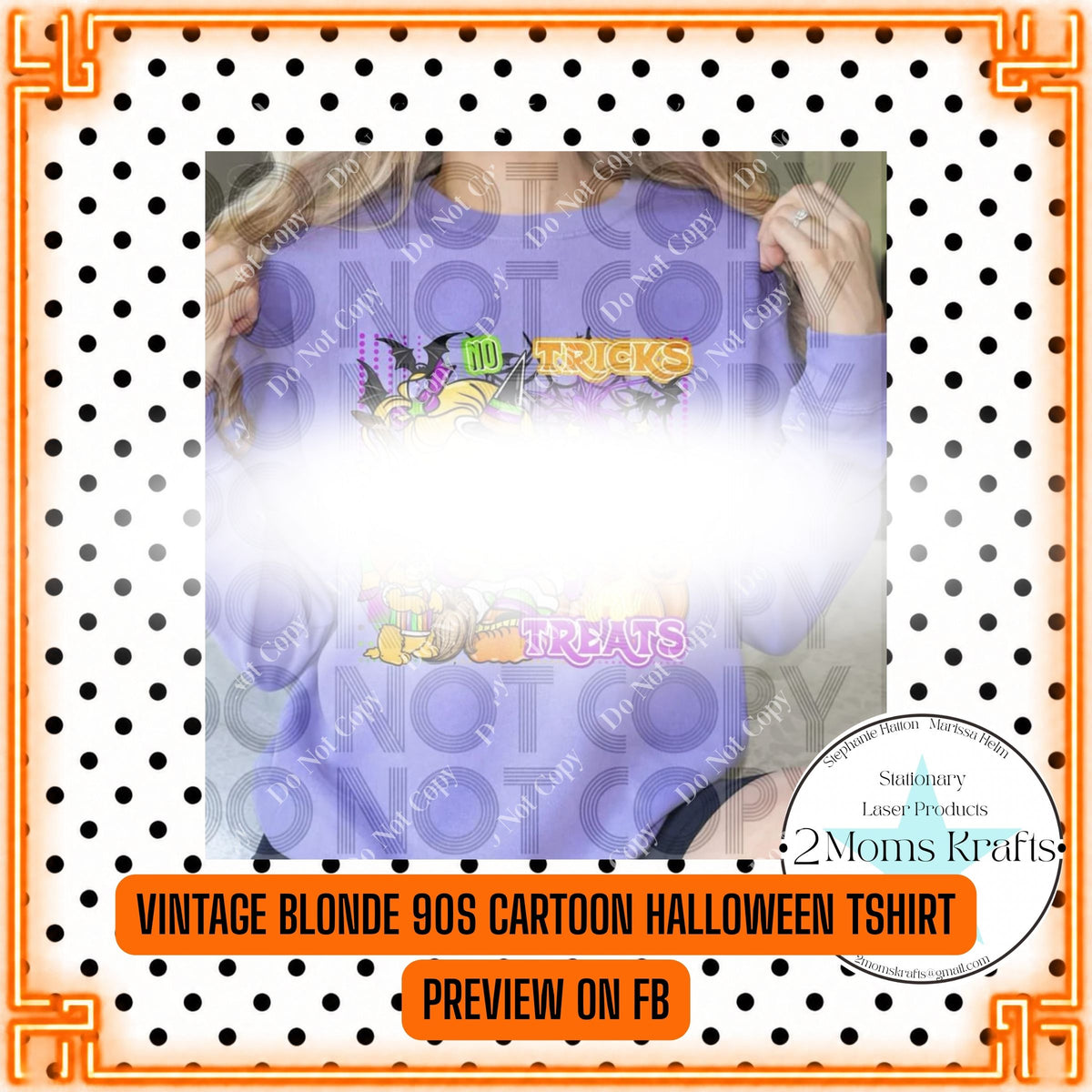 Vintage 90s Cartoon Blonde Girl Halloween T-Shirt | Retro Halloween Tee | No Tricks Just Treats TShirt