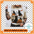 Vintage Cats and Pumpkin Halloween TSHIRTS